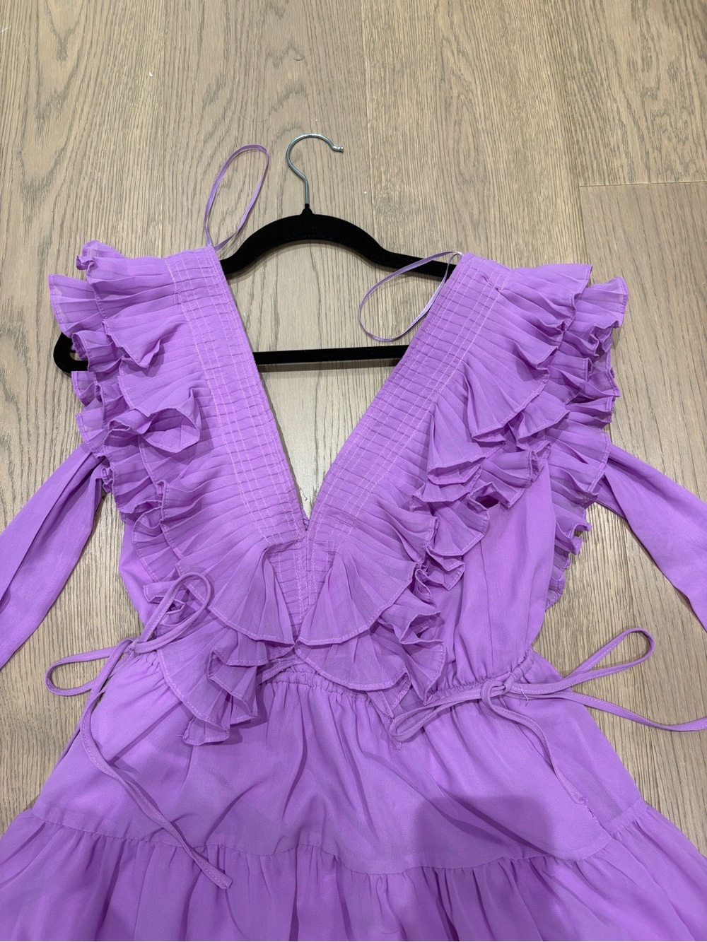 HONEY Store - MUSTARD SEED Lilac Ruffle Tiered Mini Dress SIZE SM - Picture 3 of 4
